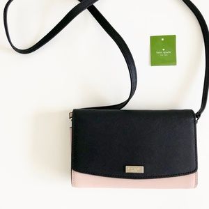 Kate Spade NWT Black + Pink Addison Crossbody